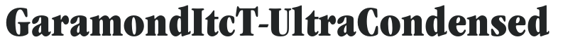 GaramondItcT-UltraCondensed preview