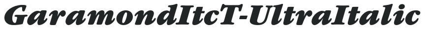 GaramondItcT-UltraItalic preview
