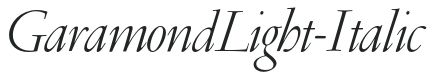 GaramondLight-Italic preview