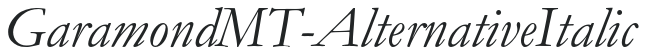 GaramondMT-AlternativeItalic preview
