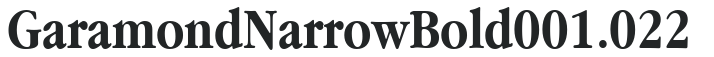 Garamond Narrow Bold:001.022 preview