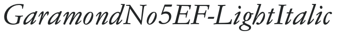 GaramondNo5EF-LightItalic preview
