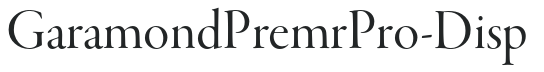 GaramondPremrPro-Disp preview