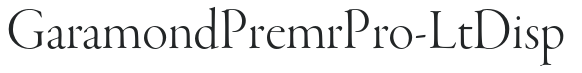 GaramondPremrPro-LtDisp preview