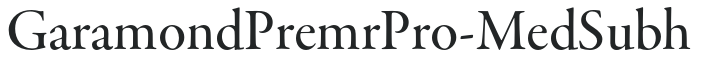 GaramondPremrPro-MedSubh preview