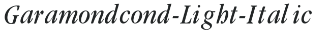 Garamondcond-Light-Italic preview