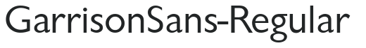 GarrisonSans-Regular letters preview