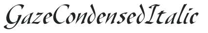 Gaze Condensed Italic preview