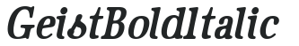 GeistBoldItalic preview