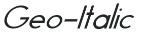 Geo-Italic preview