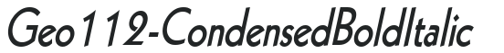 Geo 112-Condensed Bold Italic preview