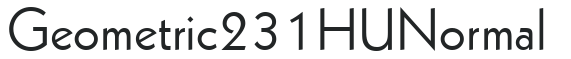 Geometric 231 HU Normal letters preview