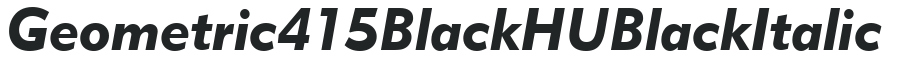 Geometric 415 BlackHU Black Italic preview