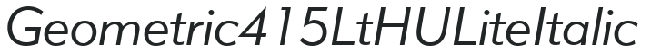 Geometric 415 LtHU Lite Italic preview