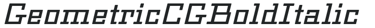 Geometric CG Bold Italic preview
