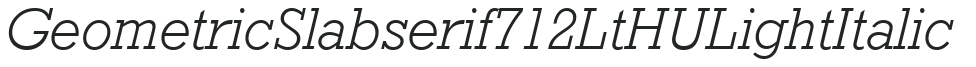 Geometric Slabserif712 LtHU Light Italic preview