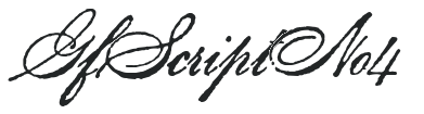 Gf Script No 4 letters preview