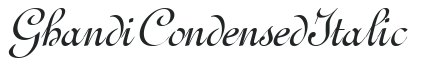 Ghandi Condensed Italic preview
