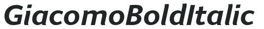 Giacomo Bold Italic preview