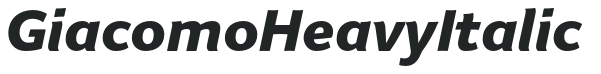 Giacomo Heavy Italic preview