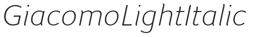 Giacomo Light Italic preview