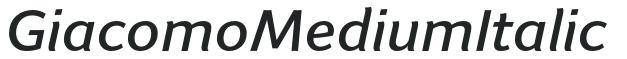 Giacomo Medium Italic preview