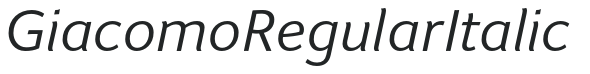 Giacomo Regular Italic preview