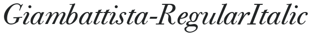 Giambattista-RegularItalic preview