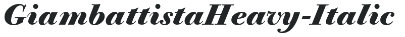 GiambattistaHeavy-Italic preview