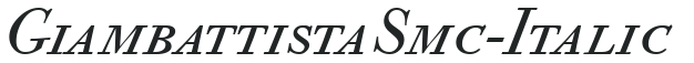 GiambattistaSmc-Italic preview