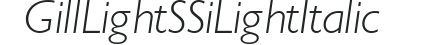 Gill Light SSi Light Italic preview