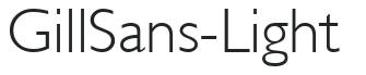 GillSans-Light preview