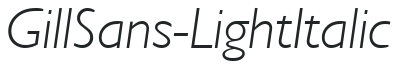GillSans-LightItalic preview