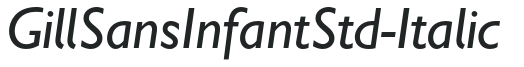 GillSansInfantStd-Italic preview
