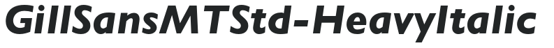 GillSansMTStd-HeavyItalic preview