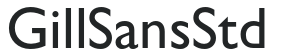 GillSansStd letters preview