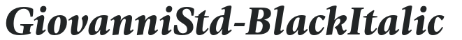 GiovanniStd-BlackItalic preview