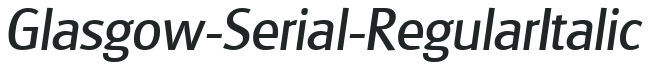 Glasgow-Serial-RegularItalic preview