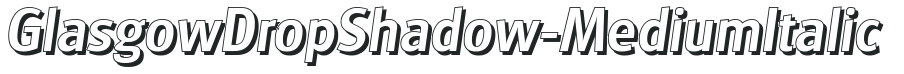 GlasgowDropShadow-Medium Italic preview