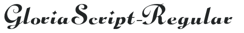 GloriaScript-Regular letters preview