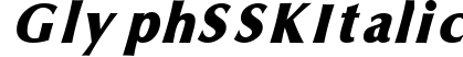 GlyphSSK Italic preview