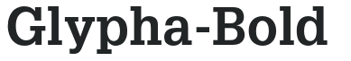 Glypha-Bold letters preview