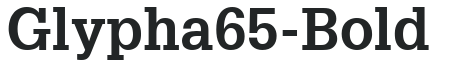 Glypha65-Bold preview