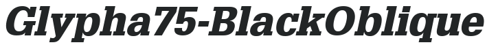 Glypha75-Black Oblique preview