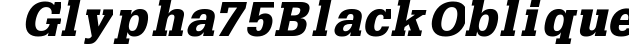 Glypha75-Black Oblique preview