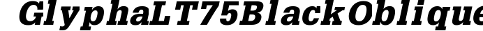 Glypha LT 75 Black Oblique preview