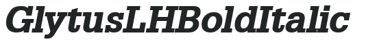 GlytusLH Bold Italic preview