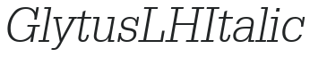 GlytusLH Italic preview