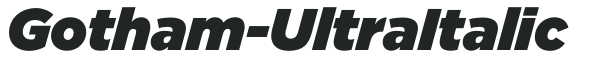 Gotham-UltraItalic preview