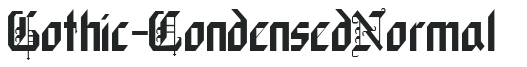 Gothic-Condensed Normal letters preview